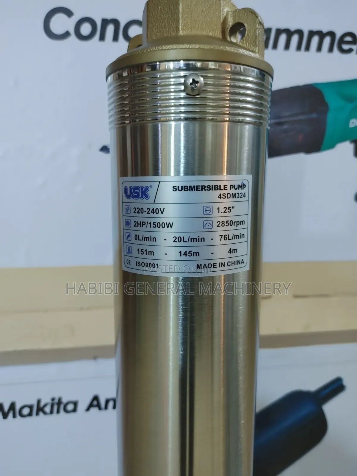 Durable 150m Submersible Deep Well Electric Water Pump