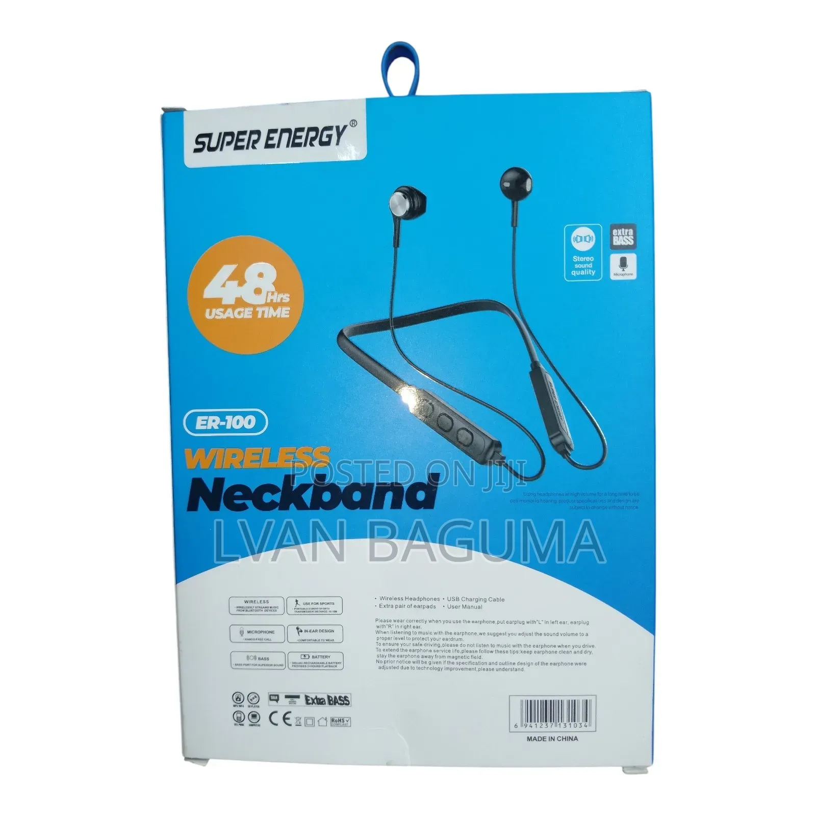 Super Energy Er-100 Wireless Neckband – Extra Bass Edition