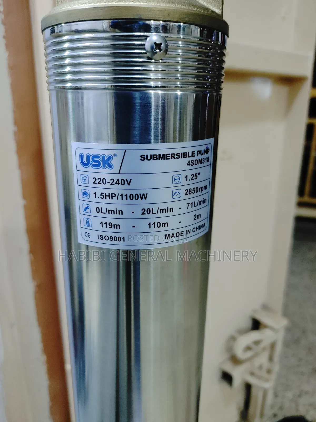 Deep Well/Submersible High Quality Electric 1.5hp Usk Water Pumps