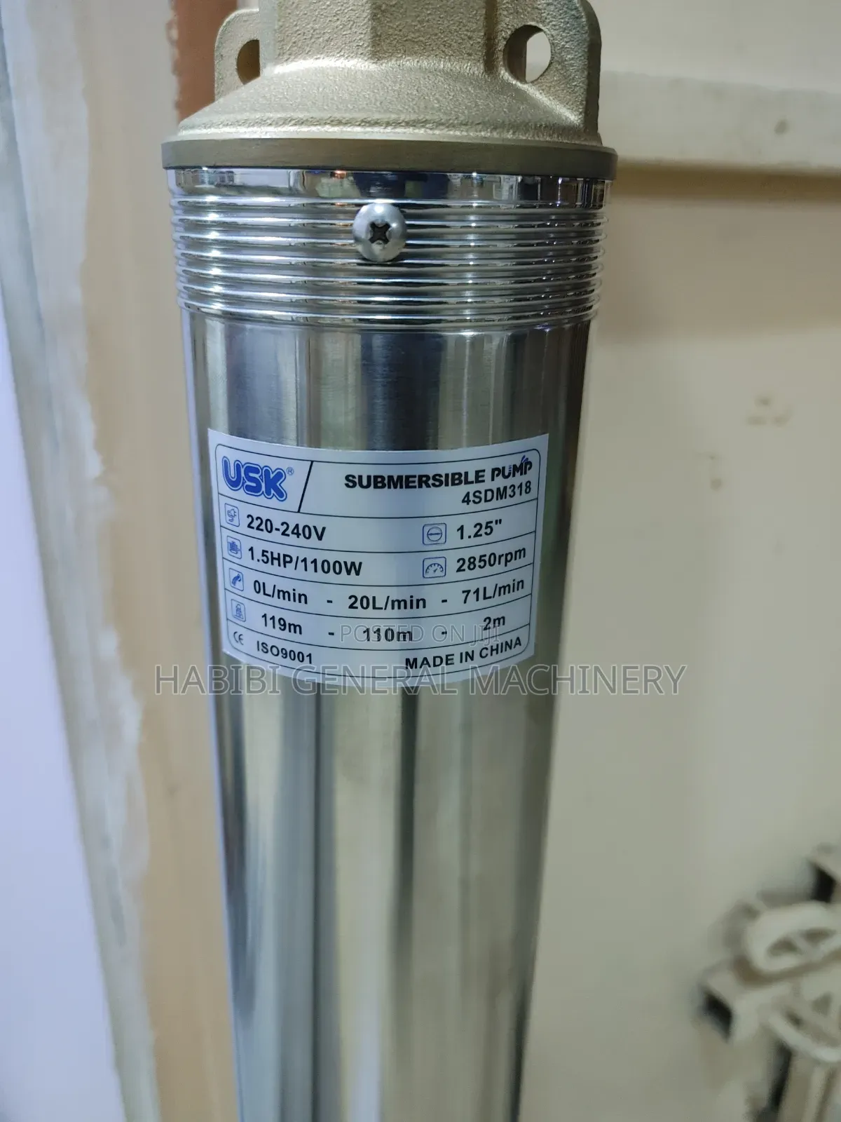 Deep Well/Submersible High Quality Electric 1.5hp Usk Water Pumps