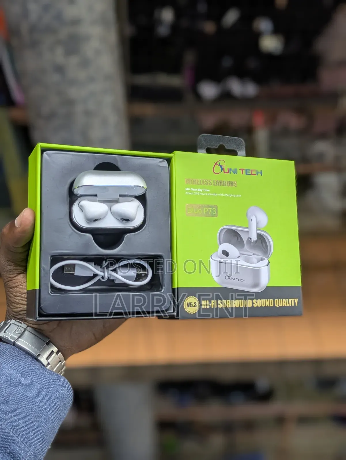 P73 Bluetooth 5.3 Earbuds Clear Calls Long Battery Life