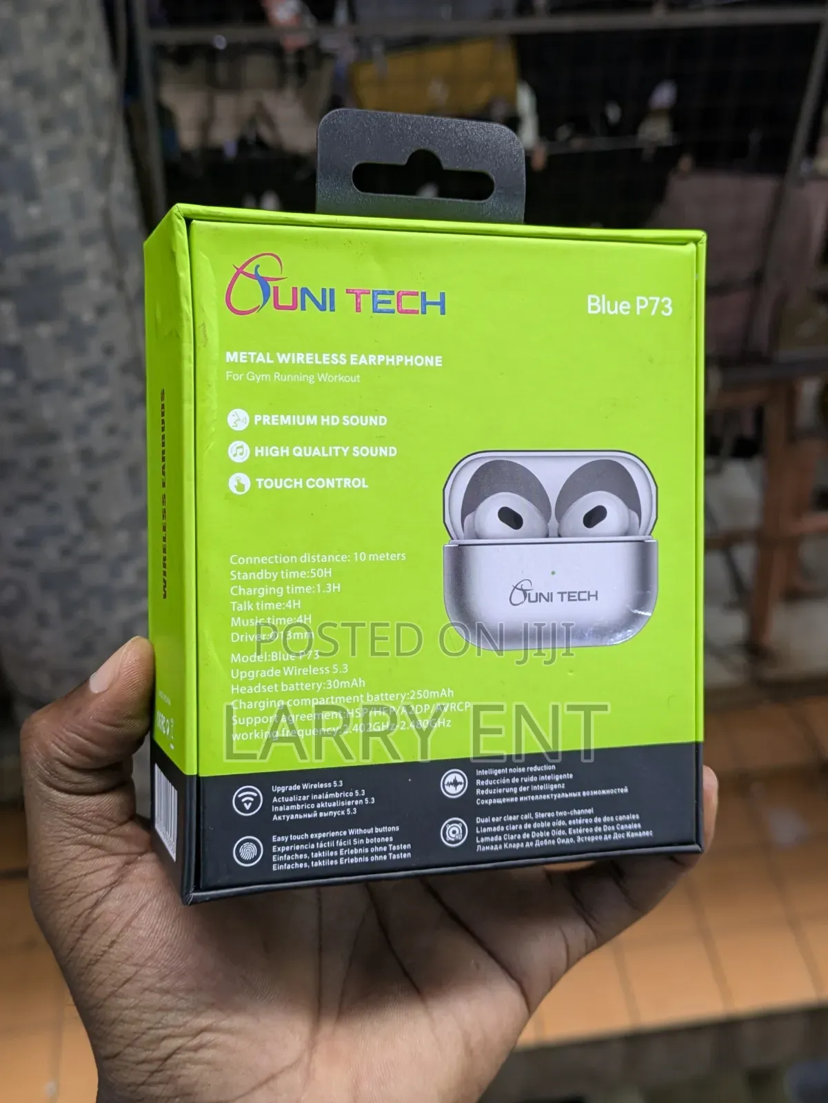 P73 Bluetooth 5.3 Earbuds Clear Calls Long Battery Life