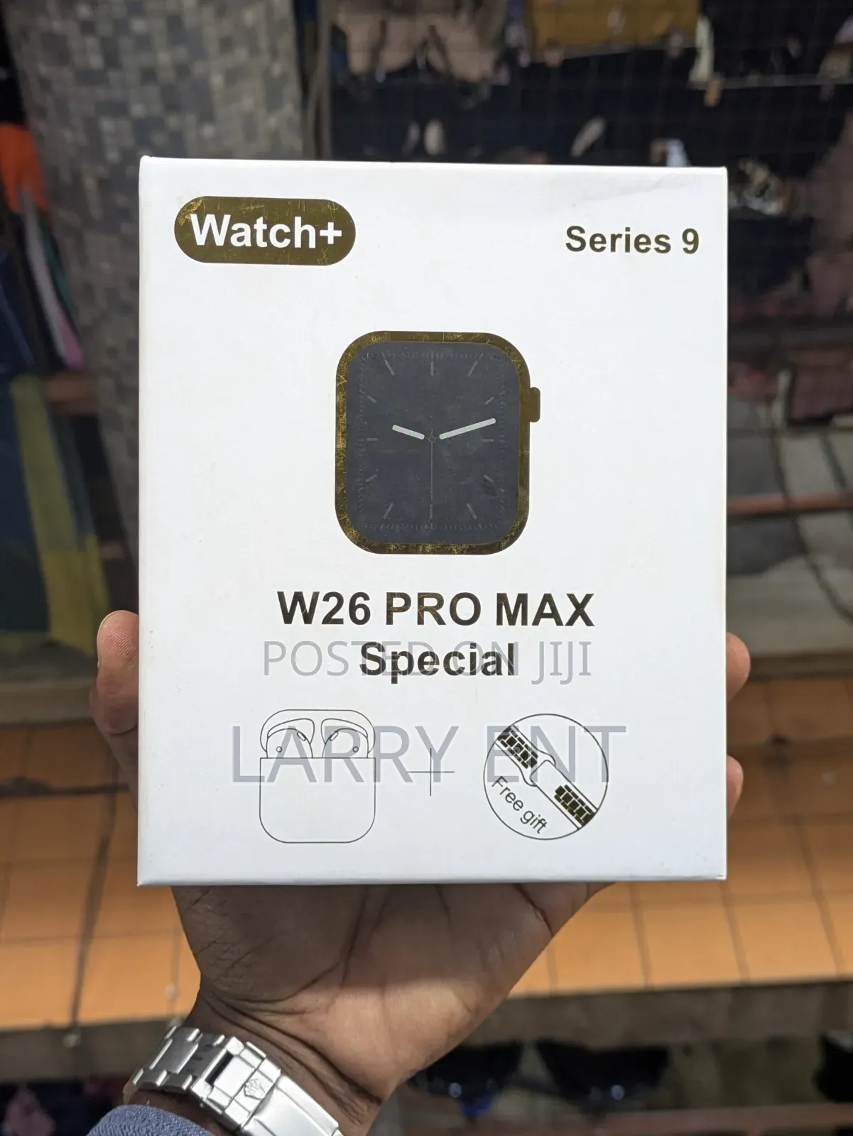 W26 Pro Max Smartwatch With Wireless Earbuds And 2 Straps