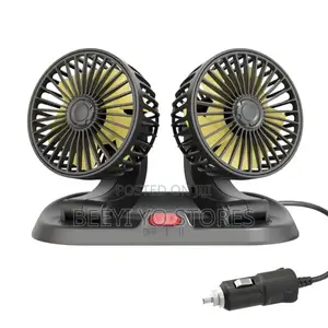 Dual-Head Electric Car Fan