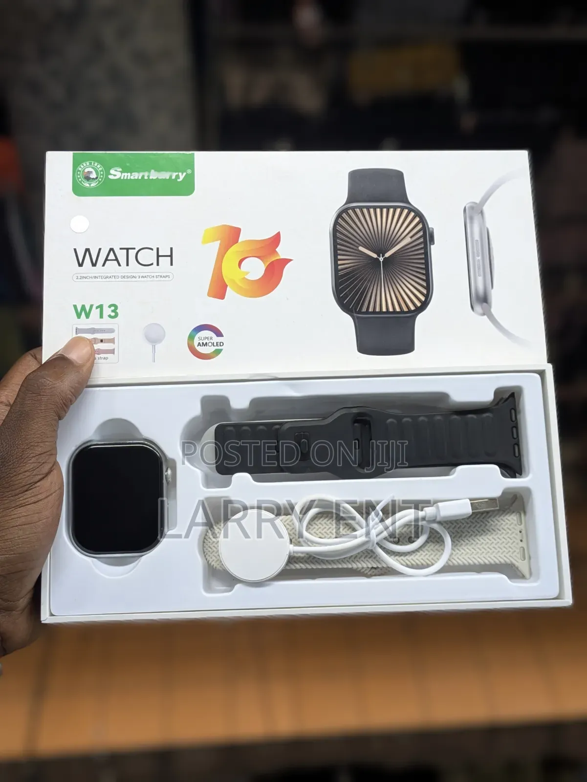 Smartberry 10 Series Smartwatch With 3 Straps Bluetooth Calling Watch