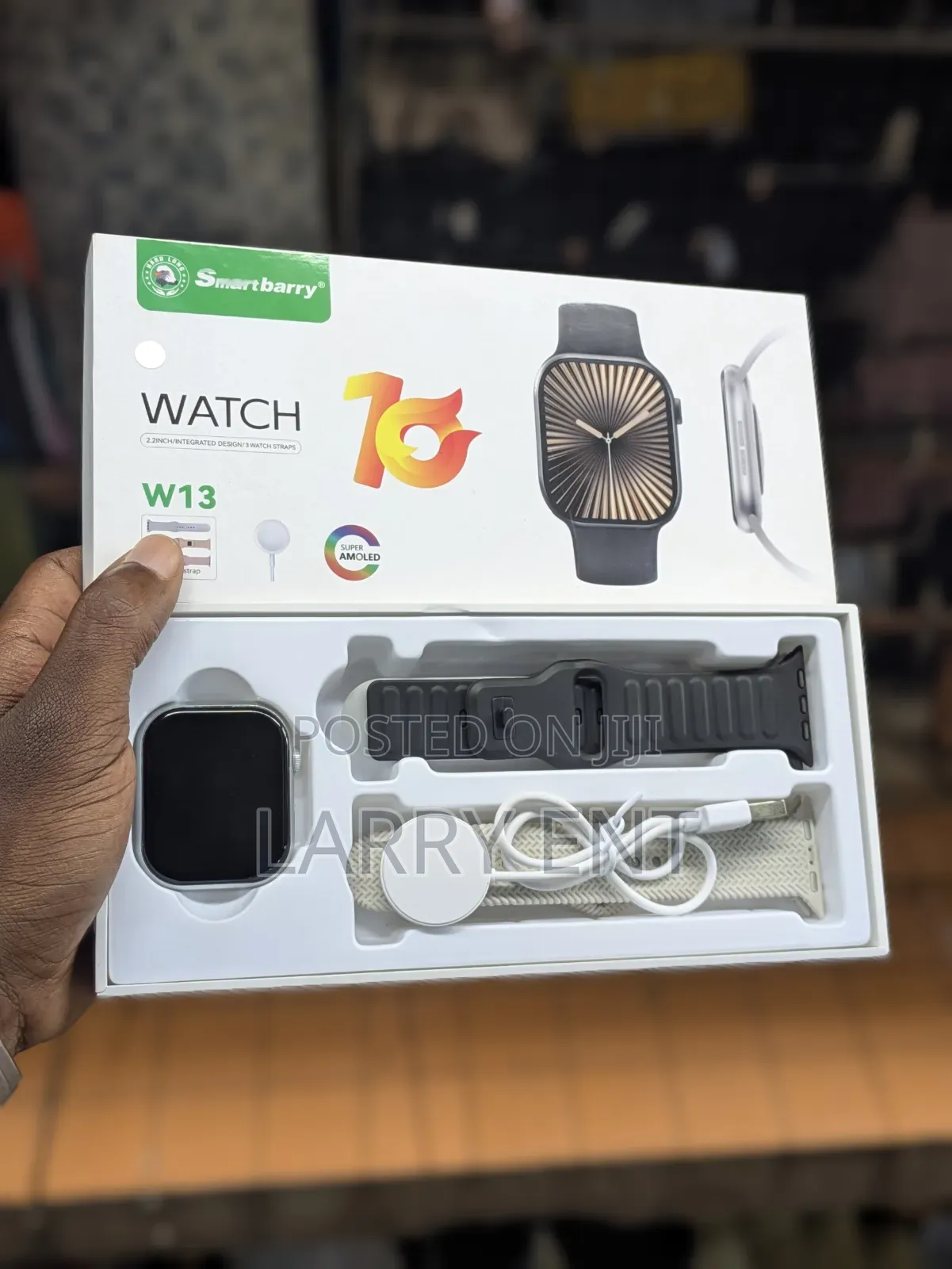 Smartberry 10 Smart Watch With 3 Rubber Straps Android iPhone