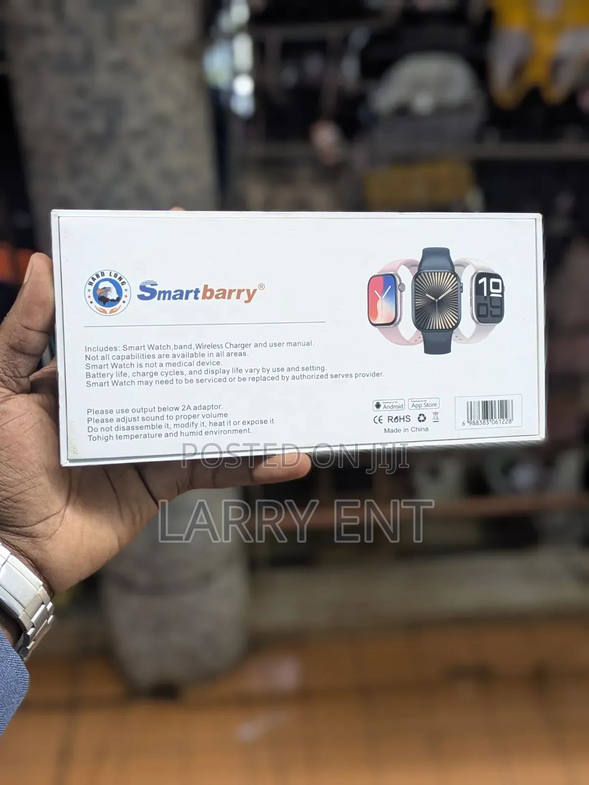 Smartberry 10 Smart Watch With 3 Rubber Straps Android iPhone