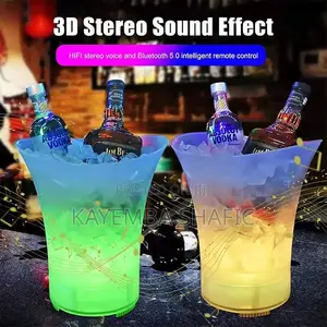 7l Led Ice Bucket With Built-in Bluetooth Speaker (Rechargeable)