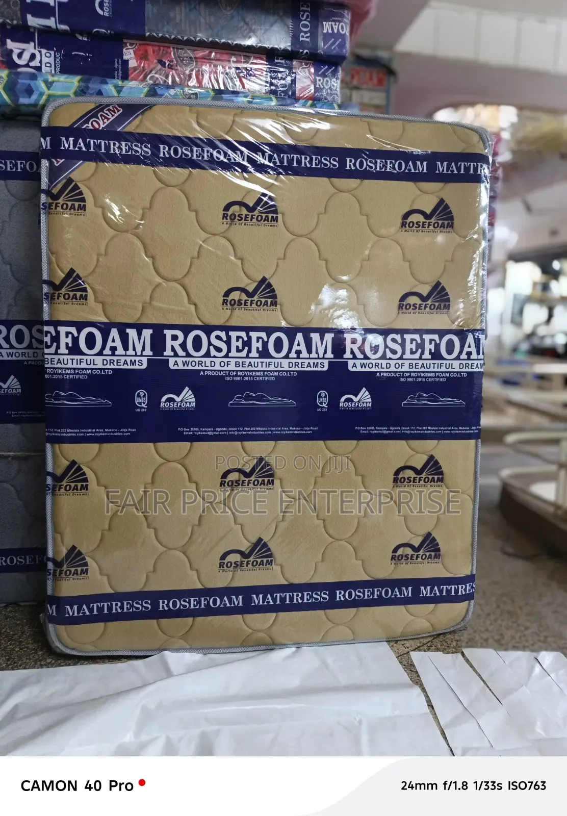 6x6x10 Inches. Quality Spring Mattress Double Layer. Rosefoam