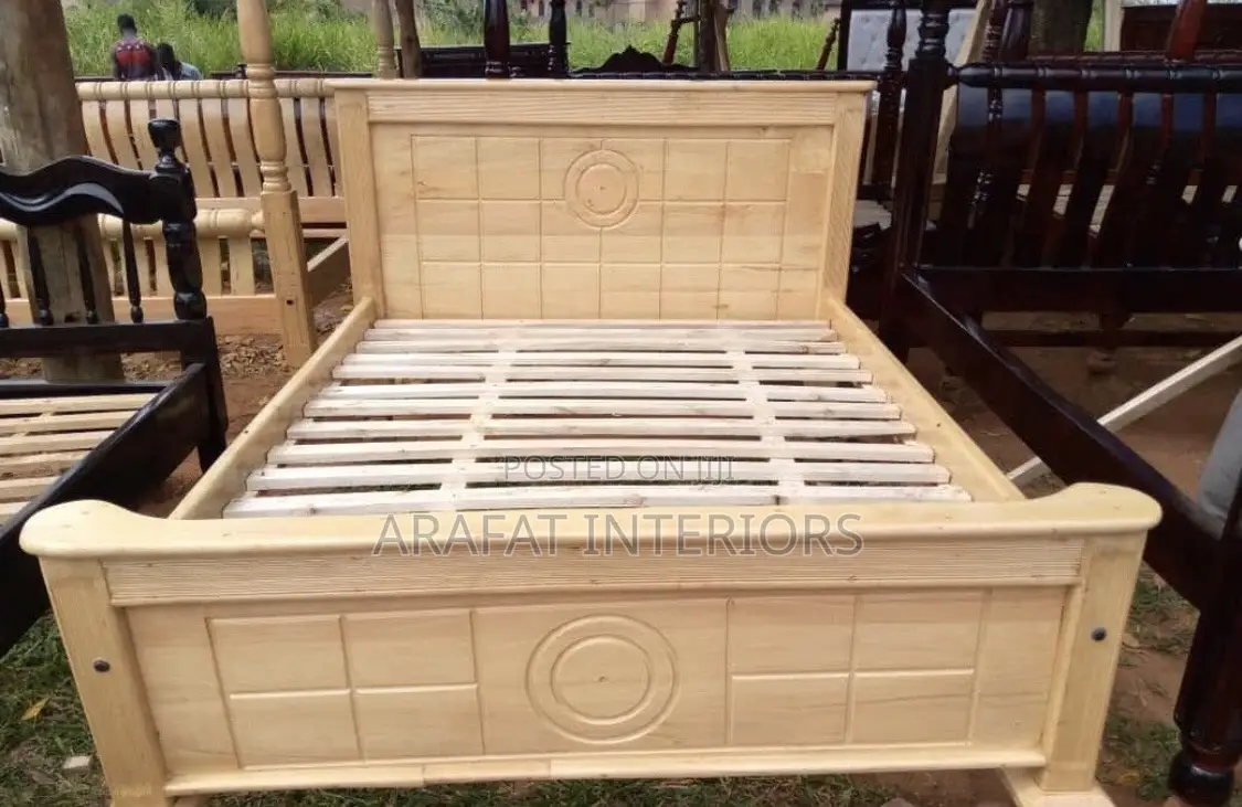 Beautiful Solid Wood Queen Bed Frame in a Light Natural Pine Finish!