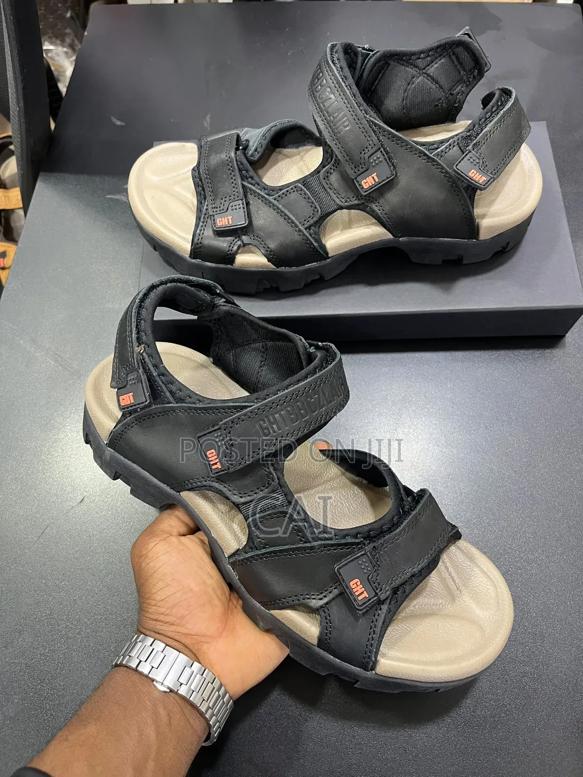 Leather Caterpillar Sandals. Cat