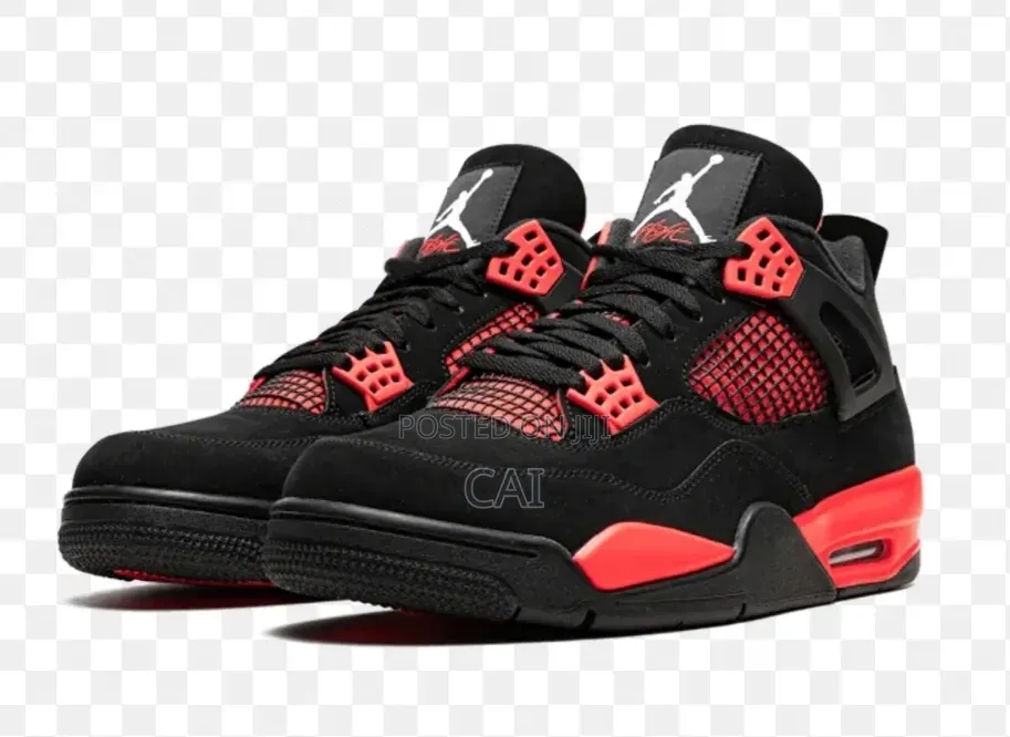 Nike Air Jordan 4 Retro Red Thunder Sneakers,