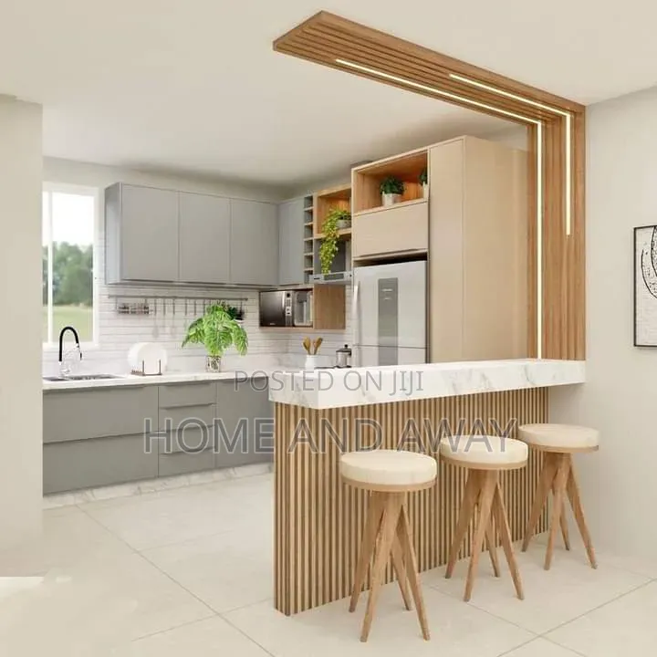 Bright U Shape Kitchen Cabinets in Any Colour From 8,500,000/-
