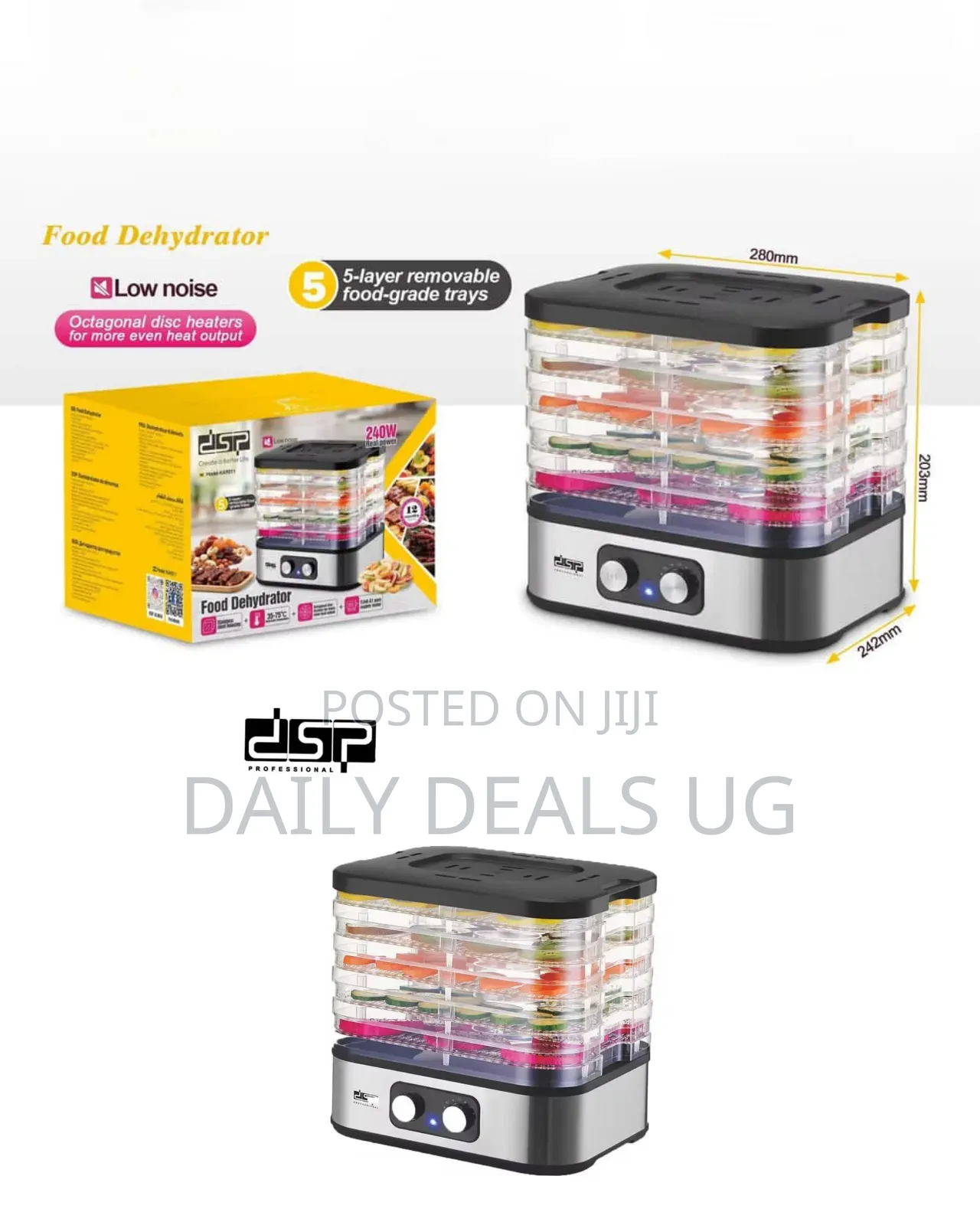 DSP Professional 5-Tier Electric Food Dehydrator