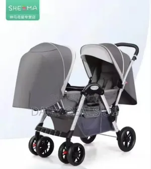 Twin Tandem Stroller Features a Foldable Design