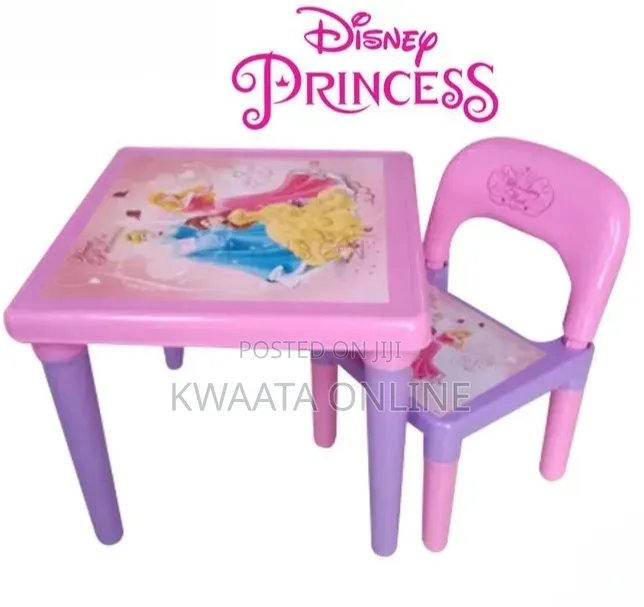 Disney Princess Character Children Study Table Chair