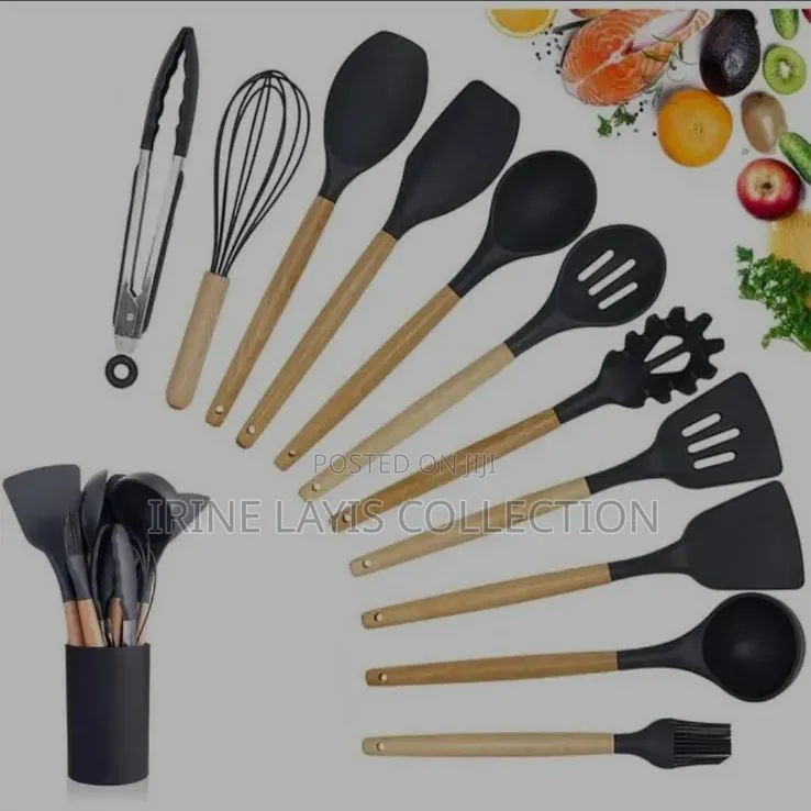 12-Piece Silcon Head Utensil Set
