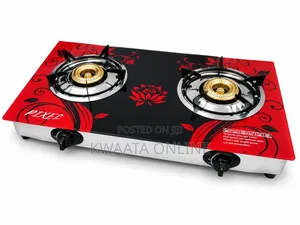 Pixel Double Gas Burner Tempered Glass Gas Stove