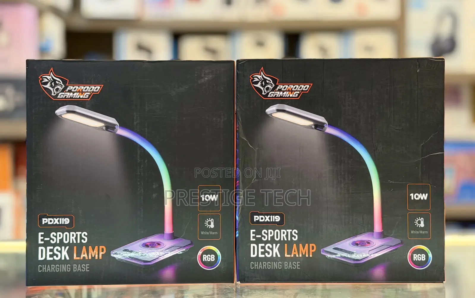Porodo Gaming Multifunctional Esports Desk Lamp With Wireless Charger