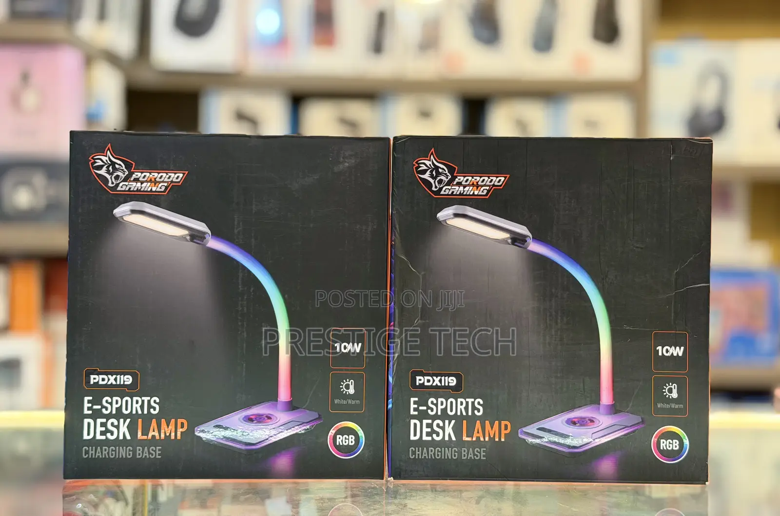 Porodo Gaming Multifunctional Esports Desk Lamp With Wireless Charger