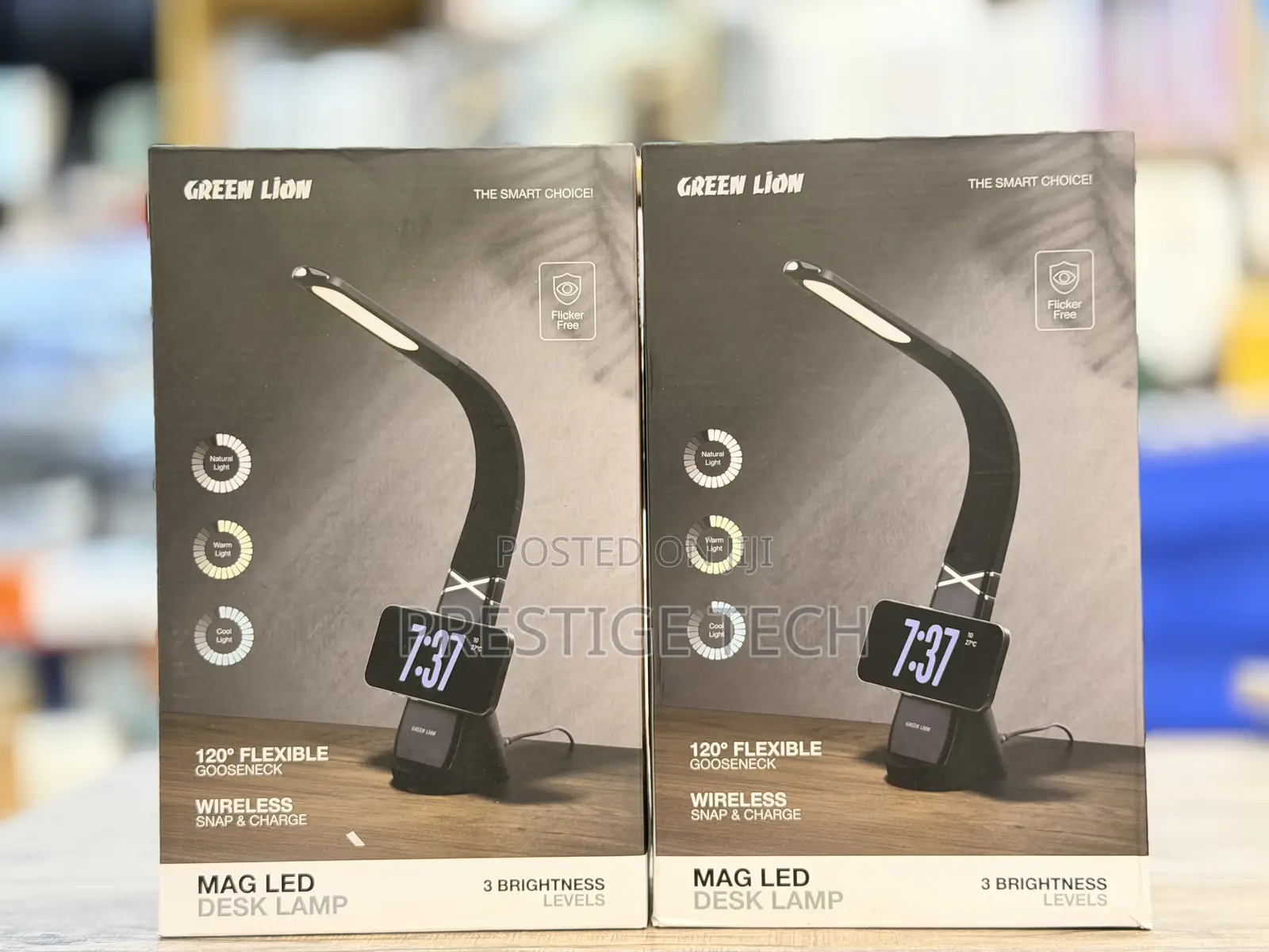 Green Lion Gooseneck Led Desk Lamp With Wireless Charger / Magsafe