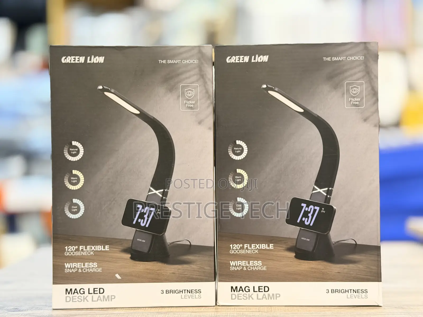 Green Lion Gooseneck Led Desk Lamp With Wireless Charger / Magsafe