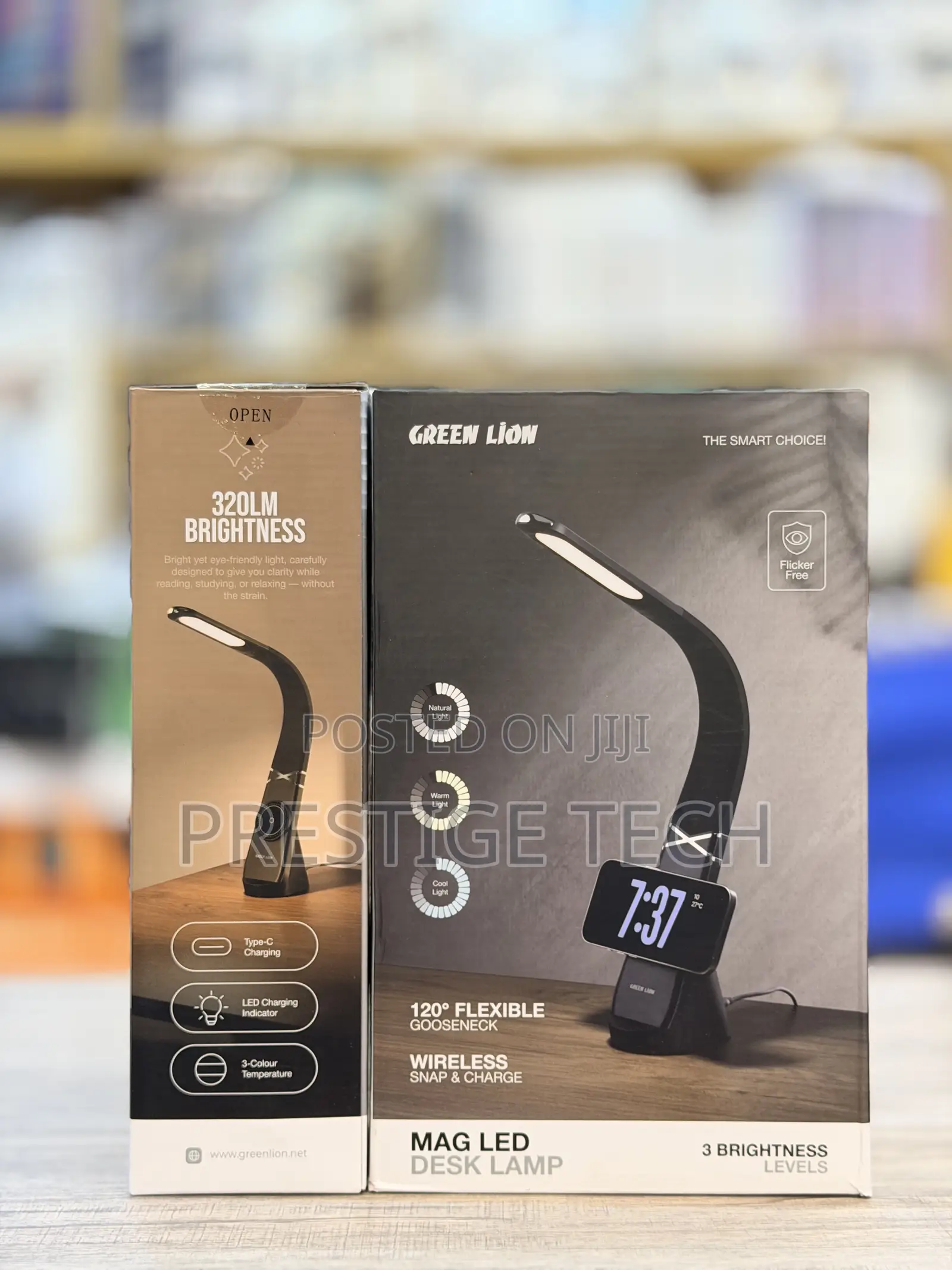 Green Lion Gooseneck Led Desk Lamp With Wireless Charger / Magsafe