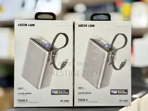 Green Lion Tron X 25000mah 100w Power Bank With Built in Usb C Cable