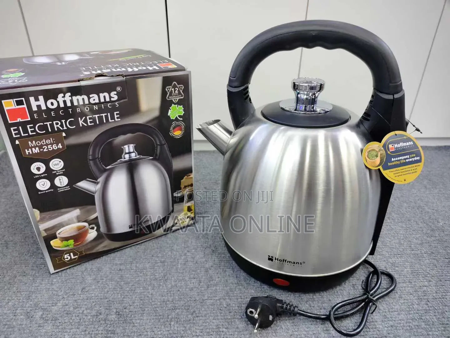 5litr, Hoffmans Electric Kettle (Hm-2564) — Big Capacity. Fast Boil