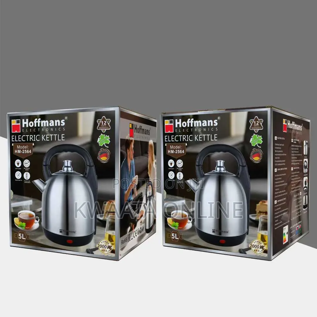 5litr, Hoffmans Electric Kettle (Hm-2564) — Big Capacity. Fast Boil