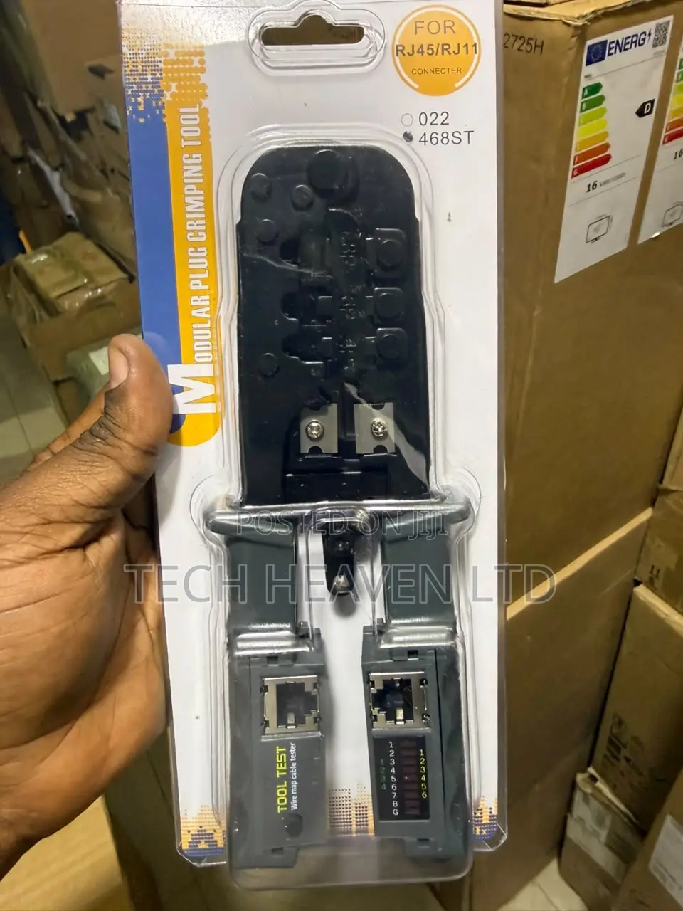 Rj45 and Rj11 Crimping Tool With Cable Tester