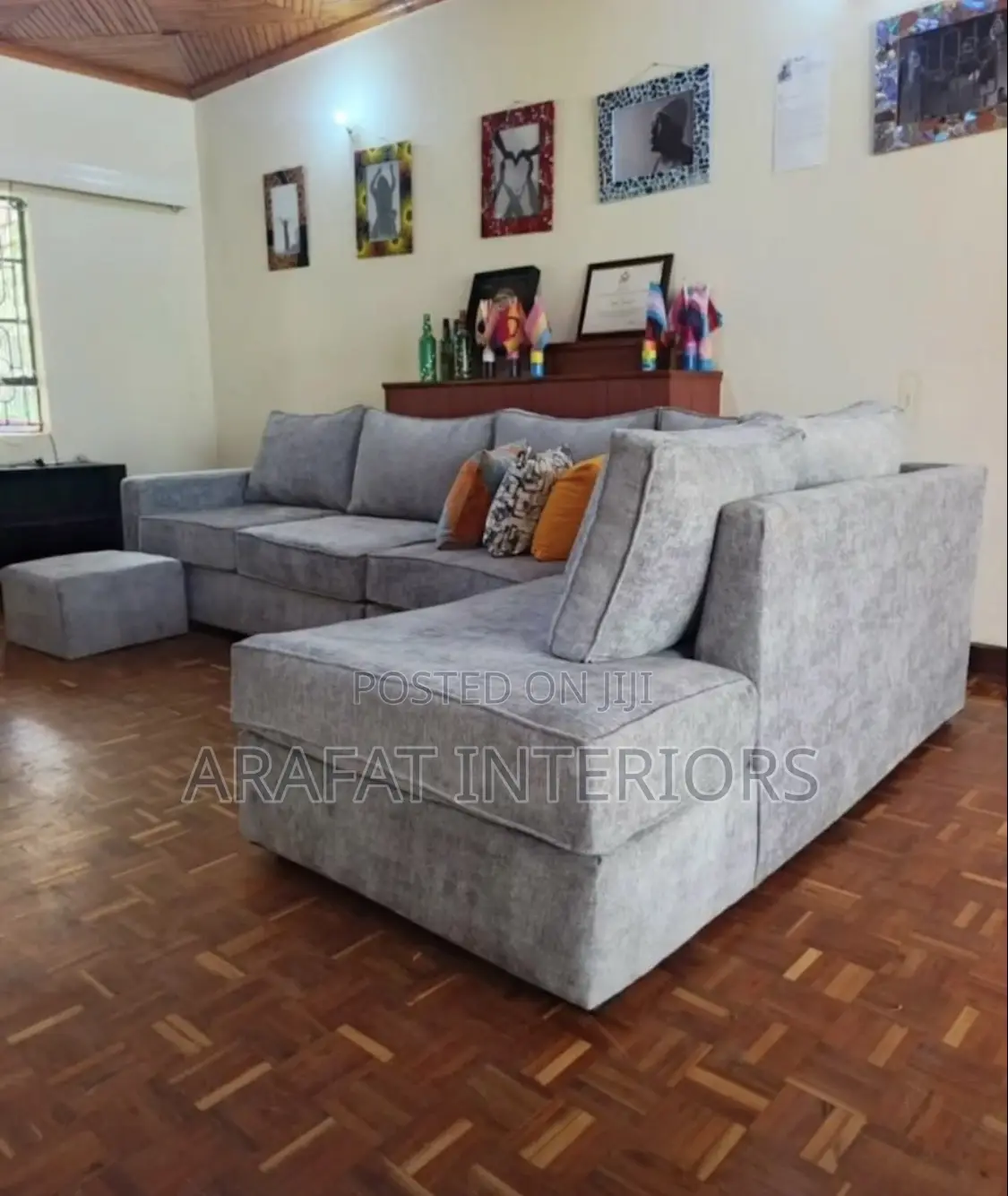 Beautiful Light Gray Sectional Sofa