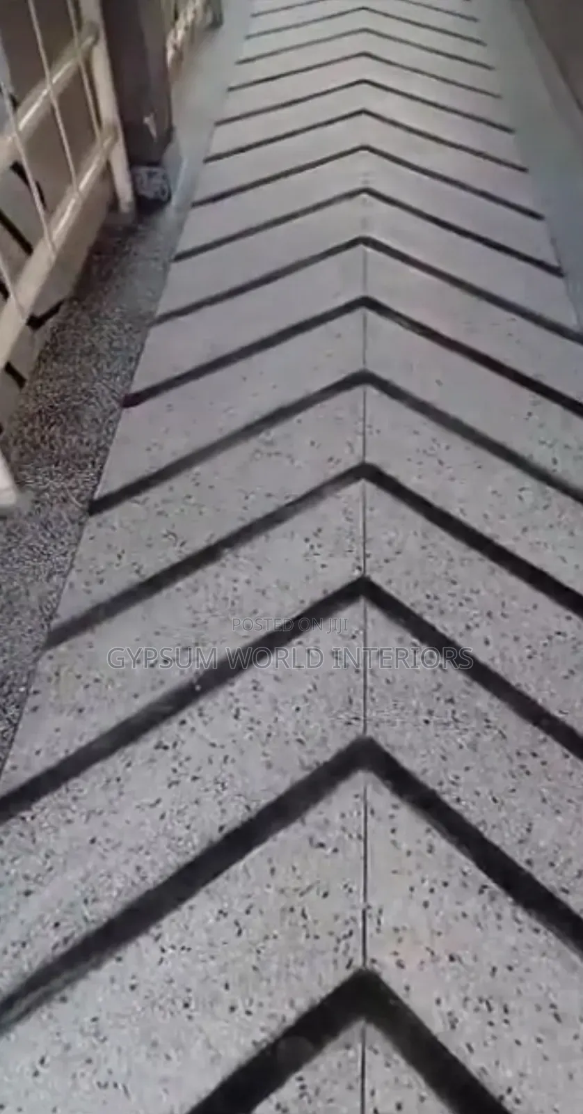 Terrazo Floor Slanting Walk Way