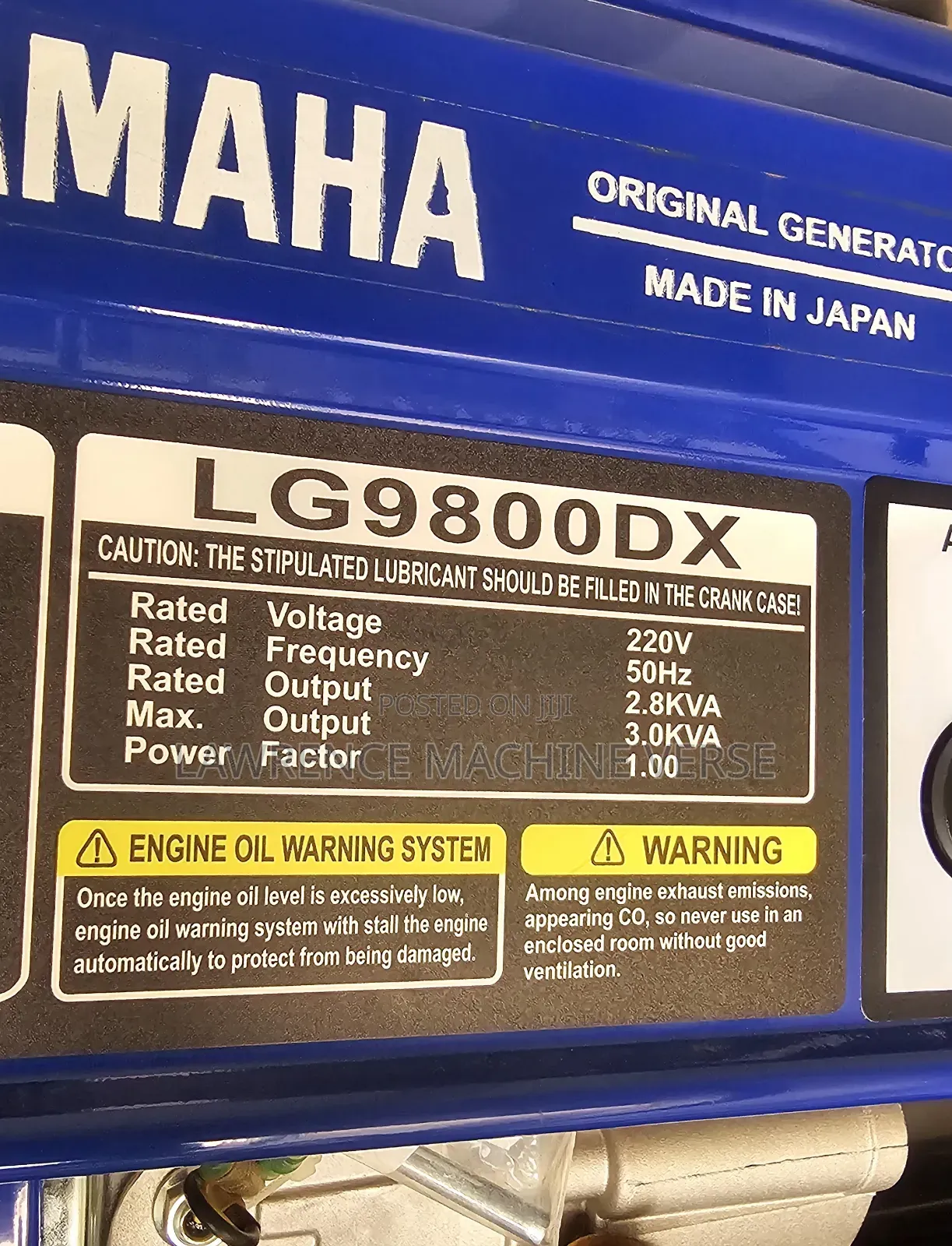 Yamaha Gasoline Generator 3kva