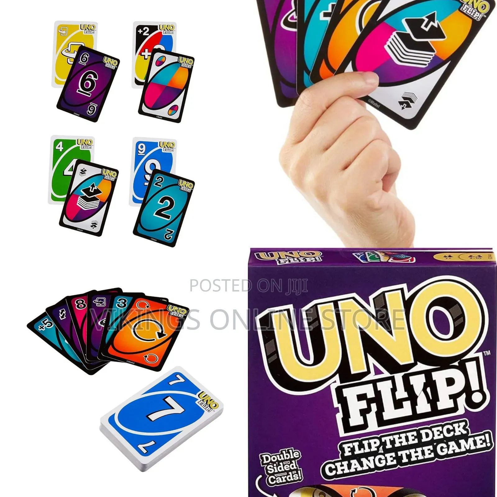 Uno Flip! Card Game New Mattel Games Double Sided 2-10 Players Ages 7