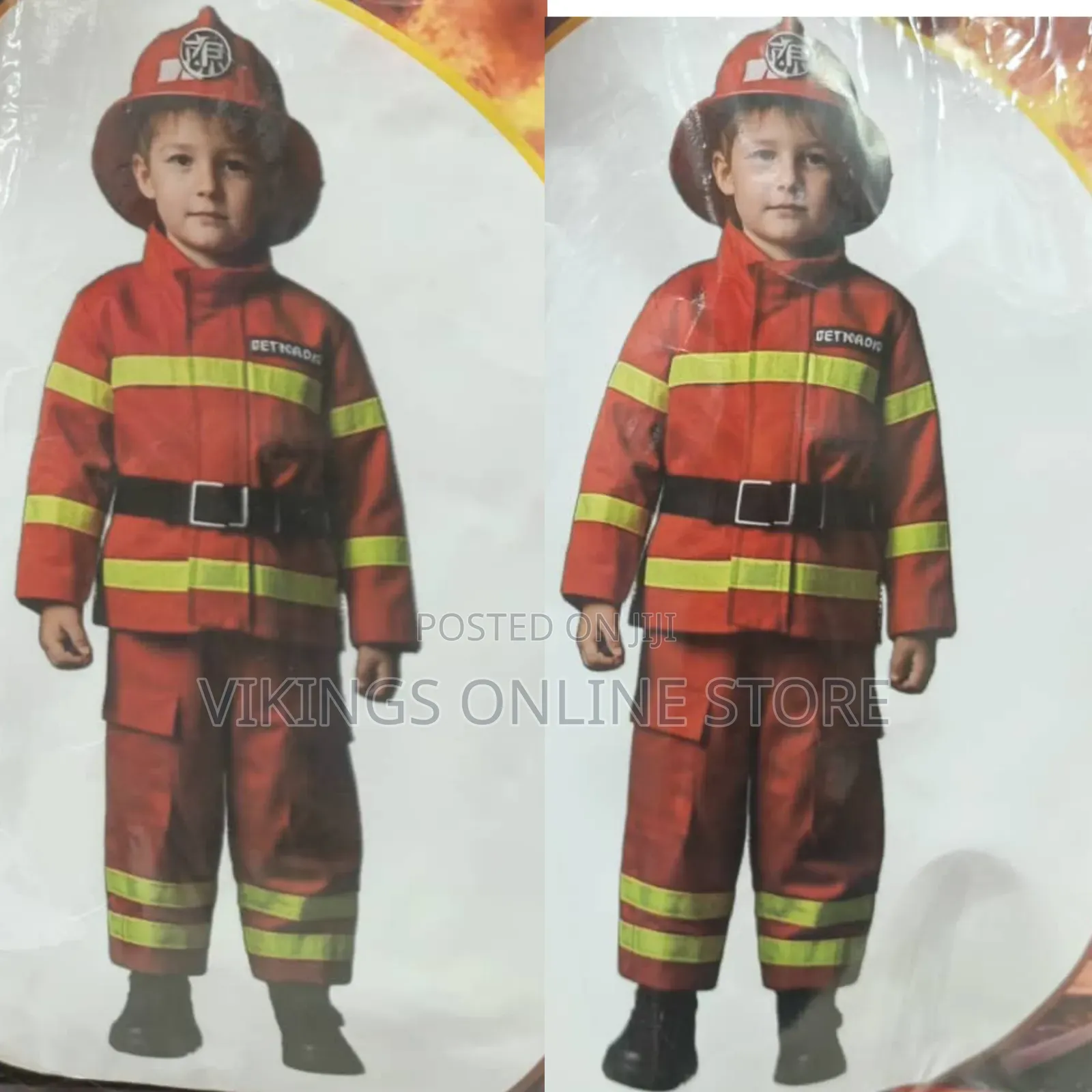 Kid's Red Firefighter Role-Play Costume Set