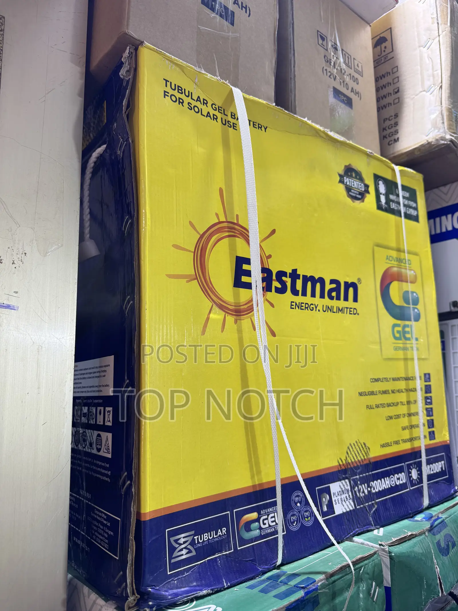 200ah/12v East Man Tall Tubular Gel Battery