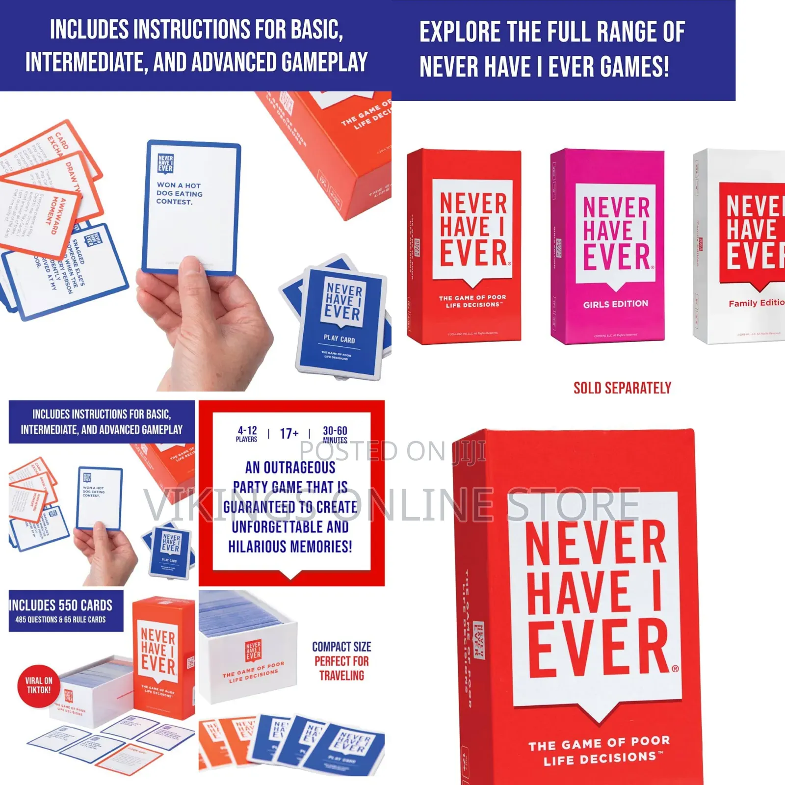 Never Have I Ever Card Game - Party Game of Poor Life Decisions - Ages