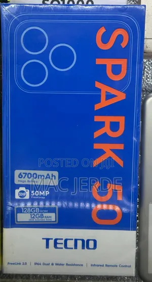 New Tecno Spark 50 128 GB Blue