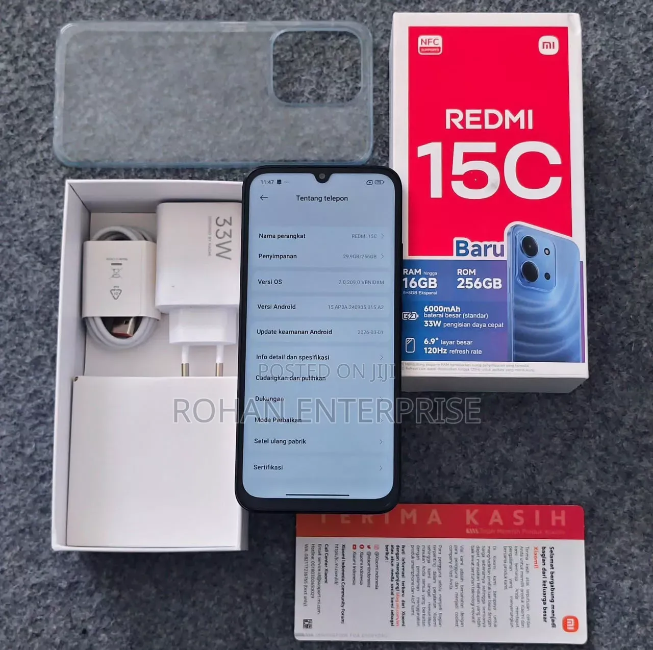 New Xiaomi Redmi 15C 4G 256 GB Blue