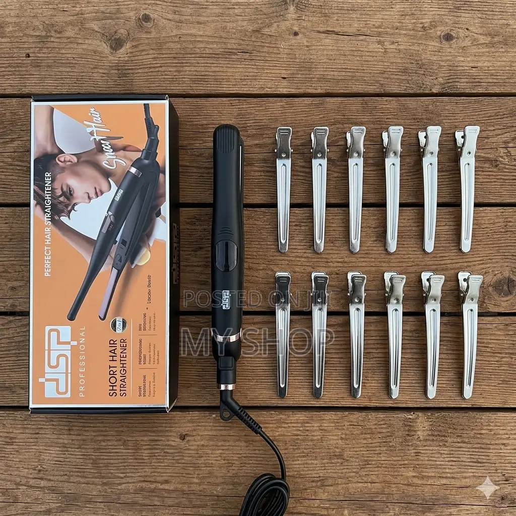 Hair Flat Iron for Short Hair + Free Section Clips