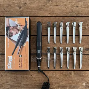 Hair Flat Iron for Short Hair + Free Section Clips