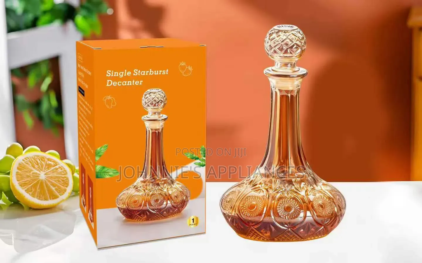 7 Pics Starburst Glass Wine Decanter