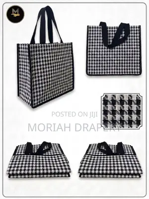 PVC Checkered Reusable Wooven Shopping Bags