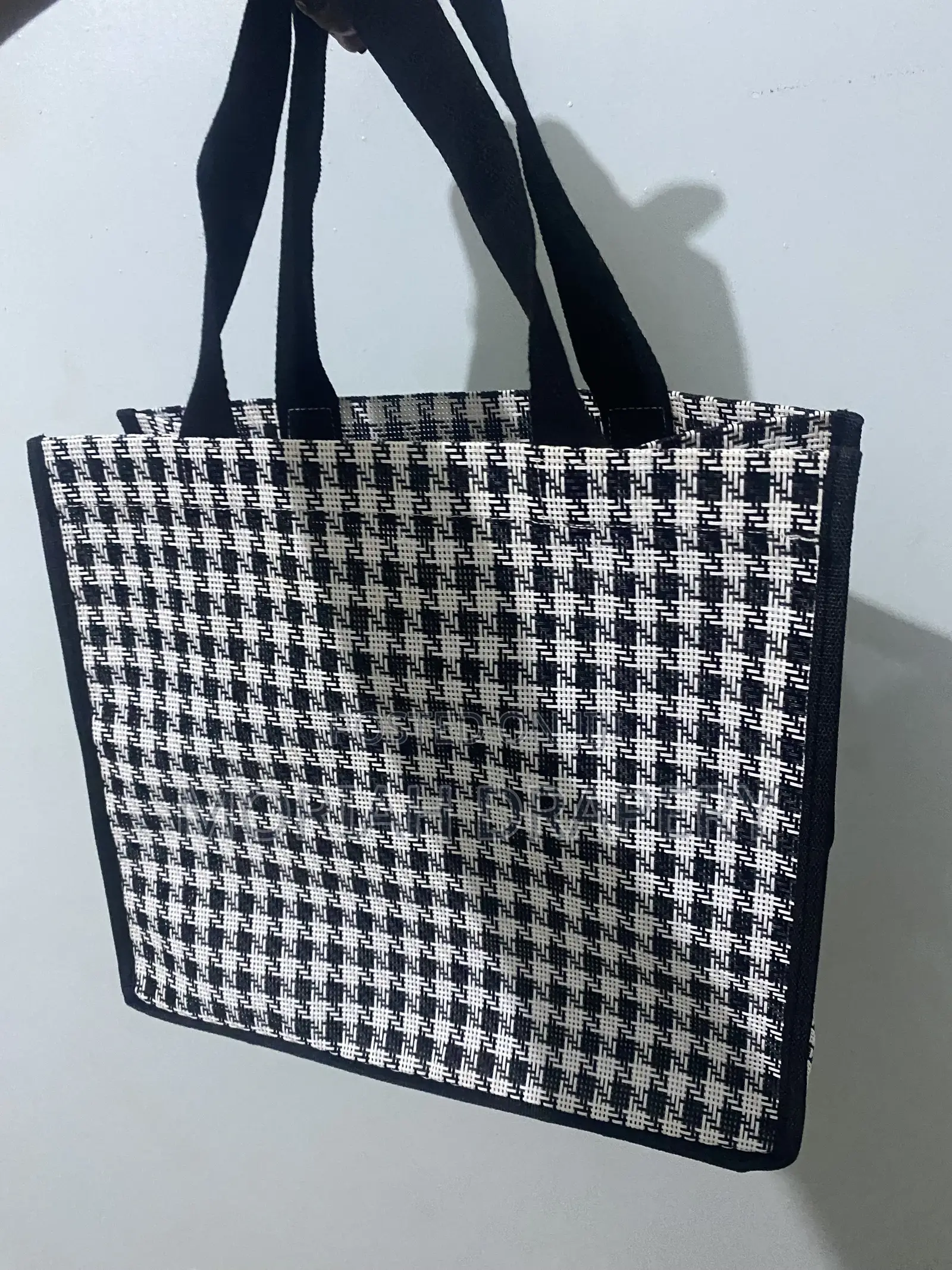 PVC Checkered Reusable Wooven Shopping Bags