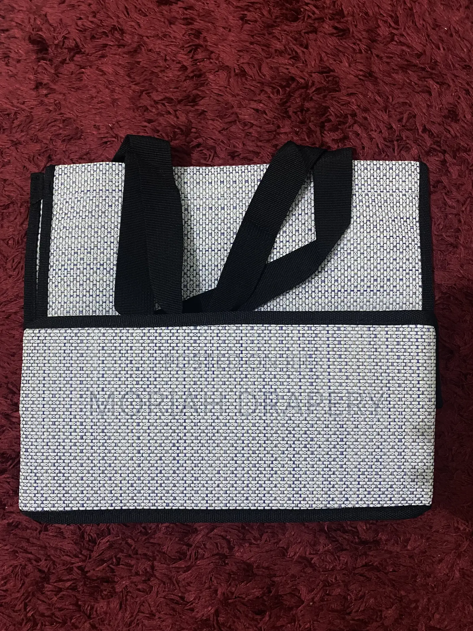 PVC Checkered Reusable Wooven Shopping Bags