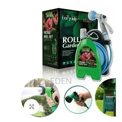 Anniversary Deal 10 Meter Hose Pipe Reel Garden Set - Multicolor