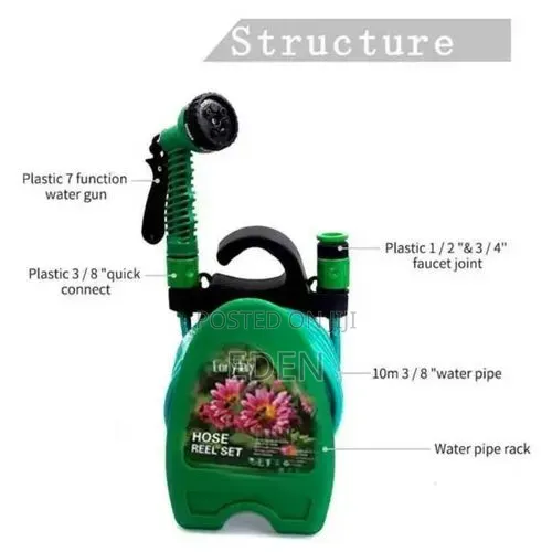 Anniversary Deal 10 Meter Hose Pipe Reel Garden Set - Multicolor