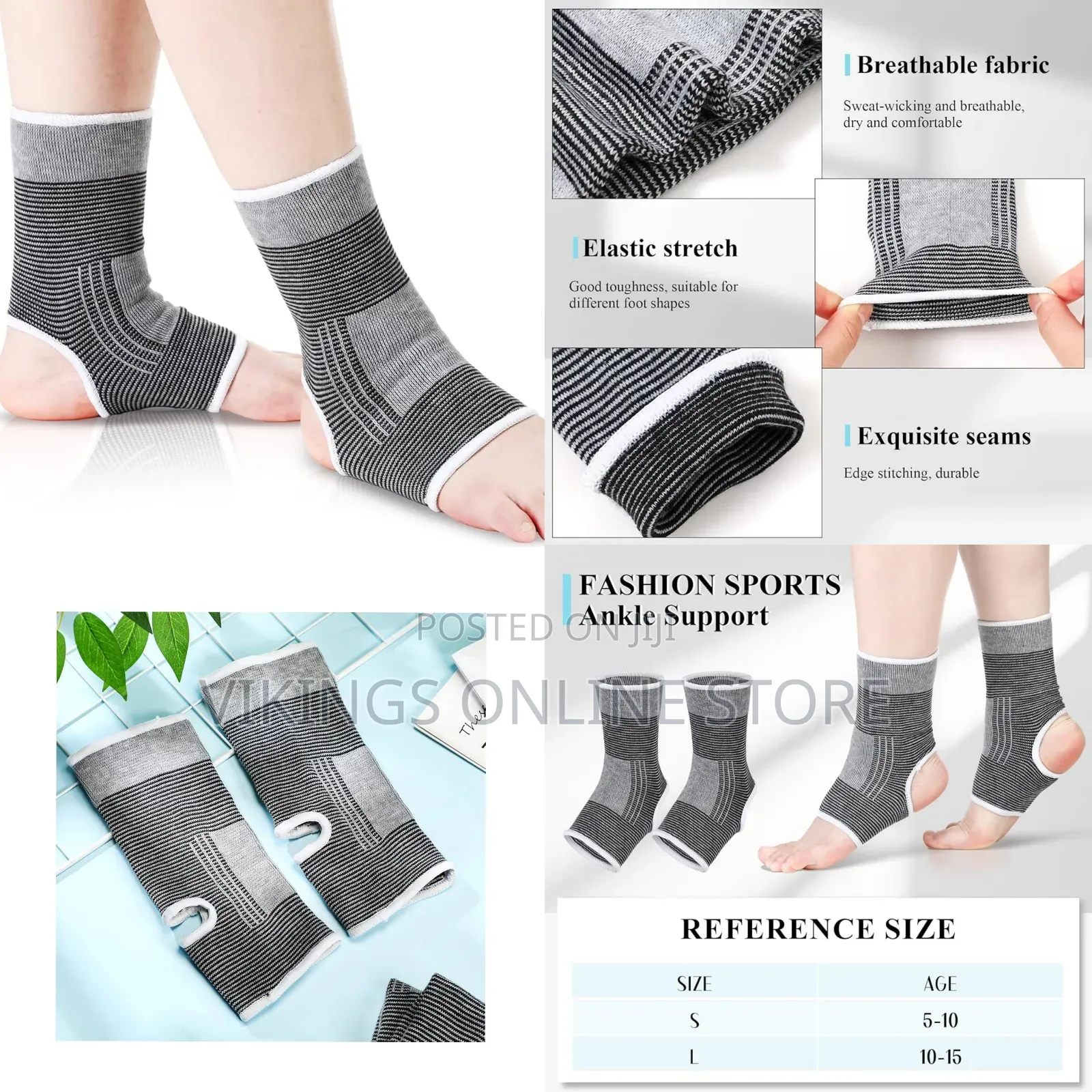 1 Pair Ankle Support Compression Kid Ankle Brace Elastic Compression