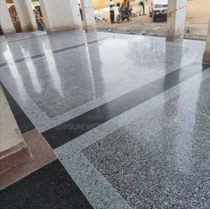 Terrazo Finished Floor Black and Grey